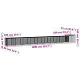 Chicken Cage Anthracite 1000x91x100 cm Galvanised Steel 3106459