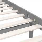 810104 Bed Frame without Mattress Grey Solid Wood 200x200 cm
