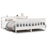 Bed Frame without Mattress White 180x200 cm Super King Solid Wood Pine 3306256