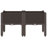 Garden Planter with Legs Brown 80x40x42 cm PP 367895