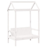 Day Bed and Bench Set with Roof without Mattress White 80x200 cm 3282319