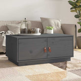 Coffee Table Grey 80x50x35 cm Solid Wood Pine 818252