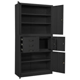Office Cabinet Anthracite 90x40x180 cm Steel 336416