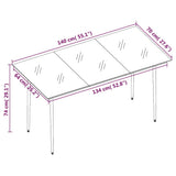 Garden Dining Set Black PVC rattan Large Seats Many 3099218