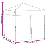 Folding Party Tent with Sidewalls Cream 2x2 m 93508