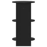 Side Cabinet Black Engineered Wood 899835