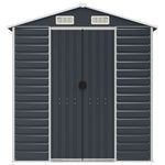 Garden Shed Anthracite 191x725x198 cm Galvanised Steel 3188260