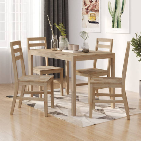 5 Piece Dining Set Solid Wood Acacia 3106441