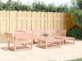 Garden Lounge Set Natural wood Solid Douglas wood 5 Piece Set 3216918