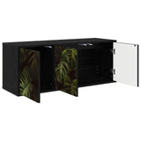 Wall-mounted TV Cabinet ELBURG 102 x 33 x 40 cm Black Oak 8007158