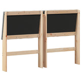Upholstered Headboard Dark Grey 140 cm Solid Pine Wood 879395