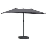 Garden Parasol Anthracite 385 x 209 x 244 cm Polyester 42003285