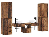 Bathroom Furniture Set 5 pcs Old Wood 33 x 34.5 x 160 cm 3406011