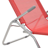 Folding Sun Loungers 2 pcs Textilene Red 44339