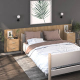 810996 Wall-mounted Bedside Cabinets 2 pcs Sonoma Oak