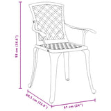 Garden Chairs 2 pcs Green Cast Aluminium 4002802