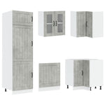 ZNTS 14 Piece Kitchen Cabinet Set Lucca Concrete Grey Engineered Wood 3314985