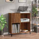 Record Cabinet Brown Oak 84.5x38x89 cm Engineered Wood 832004