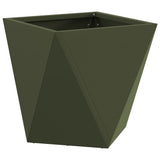 Planter 2 pcs Olive Green 30 x 30 x 30 cm Steel 883815