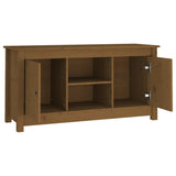TV Cabinet Honey Brown 103x36.5x52 cm Solid Wood Pine 814587