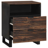 Bedside Cabinet Walnut 50 x 33 x 62 cm Solid Acacia wood 4018018
