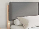 Bed Frame with Upholstered Headboard Light Grey 120 x 190 cm 3405522