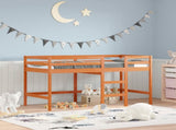 Loft Bed Wax Brown 90 x 190 cm Solid Pine Wood 867838