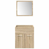 5 Piece Bathroom Furniture Set Sonoma Oak Engineered Wood 3325020