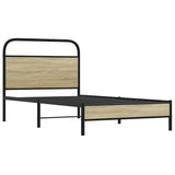Bed Frame without Mattress 100x190 cm Sonoma Oak Engineered Wood 4100404