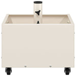 Parasol Base with Planter White 45 x 45 x 45 cm Steel 42010369