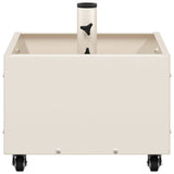 Parasol Base with Planter White 45 x 45 x 45 cm Steel 42010369
