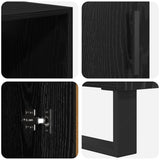 Highboard with Drawer 2 pcs Black Oak Engineered Wood 3416220