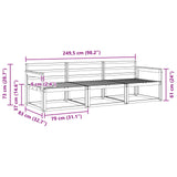 Outdoor Sofa Set 3 pcs White 249.5 x 83 x 73 cm 3385978