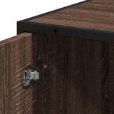 Bathroom Cabinet Brown Oak 35x37.5x188.5 cm Engineered Wood and Metal 3300884