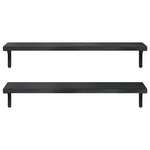 Wall Shelves 2 pcs 100x30 cm Black Stainless Steel 3214512