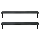 Wall Shelves 2 pcs 100x30 cm Black Stainless Steel 3214512