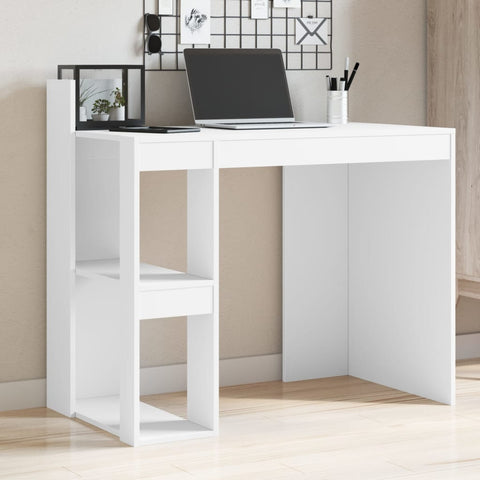 ZNTS Office Desk White 103.5x56.5x94 cm Engineered Wood 847975