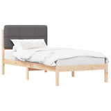 Bed Frame with Upholstered Headboard Dark Grey 75 x 190 cm 878020