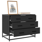 Drawer Cabinet Black 70x41x56 cm Engineered Wood 849074