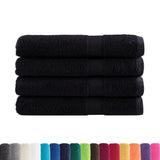 Premium Towels SOLUND 4 pcs Black 100x200 cm 600 gsm 137438