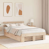Bed Frame with Headboard Brown 120 x 200 cm Solid Pine Wood 3382277