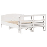 Bed Frame without Mattress White 140x190 cm Solid Wood Pine 3306232