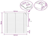 Venetian Blind Dark Brown 120 x 130 cm 35 mm 42015545
