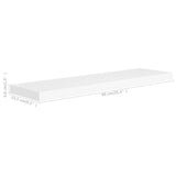 Floating Wall Shelves 2 pcs White 90x23.5x3.8 cm MDF 323818