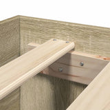 Bed Frame without Mattress Sonoma Oak 200x200 cm Engineered Wood 3295445
