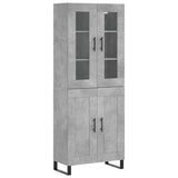 Highboard Concrete Grey 69.5x34x180 cm Engineered Wood 3198365