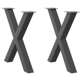 Dining Table Legs X-Shaped 2 pcs Anthracite 80x cm Steel 4012982