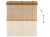 Roller Blind Brown 140 x 220 cm Reed 42034662