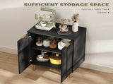 Sideboard Buffet Cabinet, Modern Kitchen Storage Cabinet with Adjustable Shelves and Metal Legs, T3398P551637
