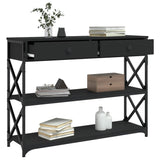Console Table Black 100x28x75 cm Engineered Wood 834190